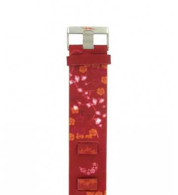 cuir rouge avec motifs floraux 14 mm