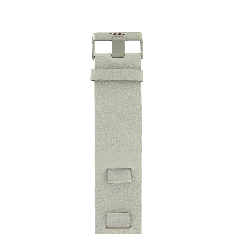 bracelet mach caprice en cuir blanc de 14 mm