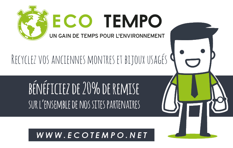 Bannière Eco Tempo avantage recyclage montre ecoresponsable